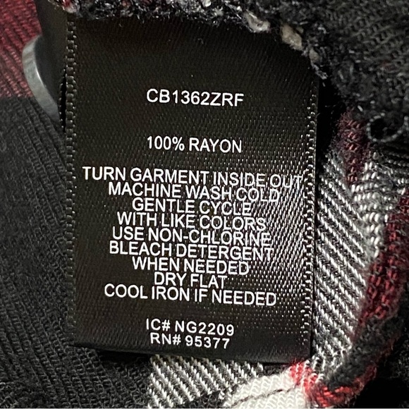 Sanctuary Plaid Boyfriend Button Shirt Large Grunge Western Cowgirl Style - Picture 5 of 6